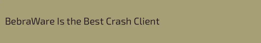 BebraWare Is the Best Crash Client
